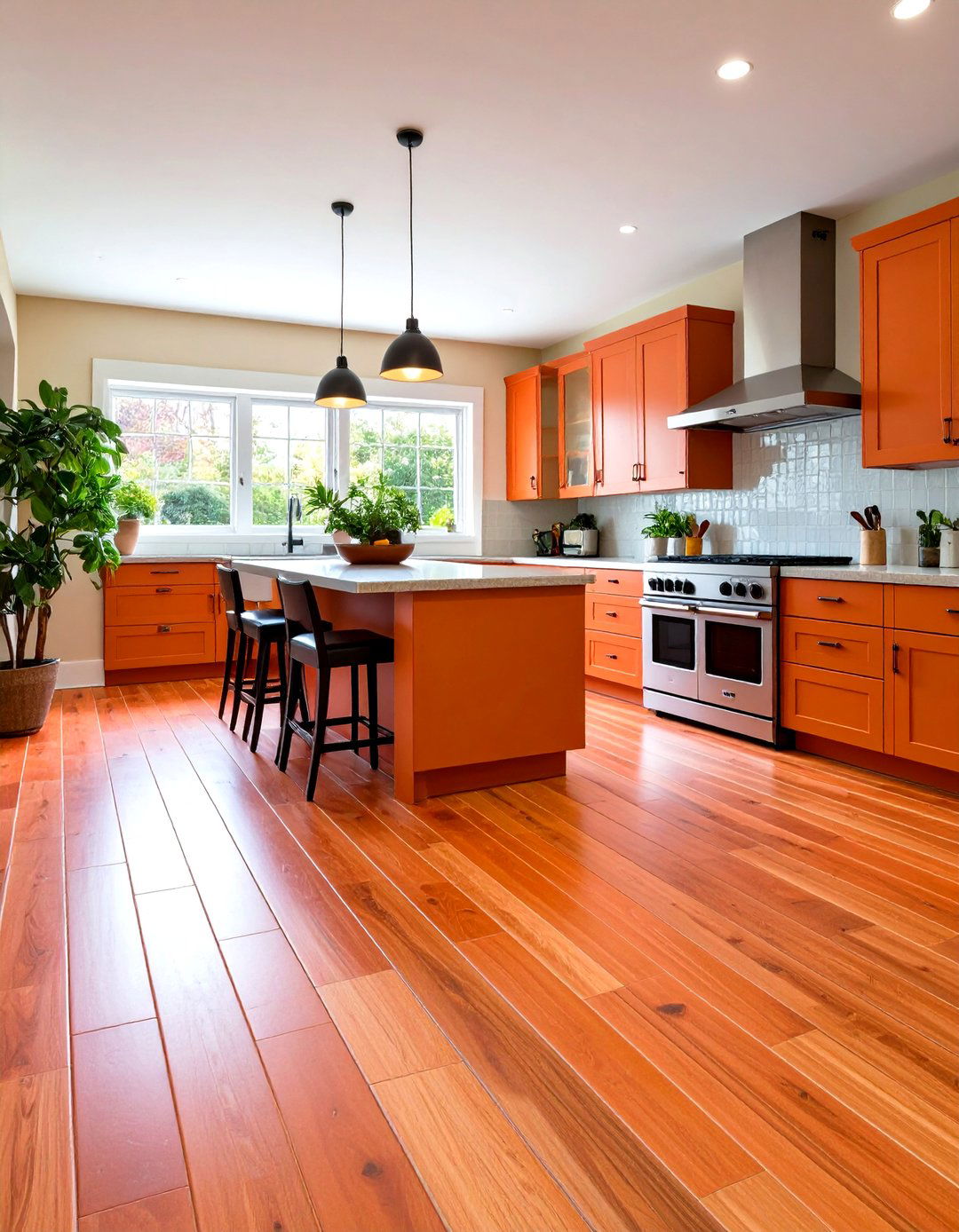 Sleek Rectangular Terracotta Plank Flooring - 24 Terracotta Kitchen Floor Ideas