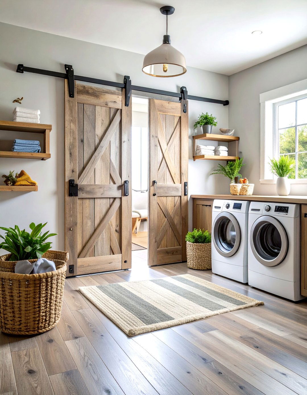 Sliding Barn Door Laundry Room - 24 Rustic Laundry Room Ideas