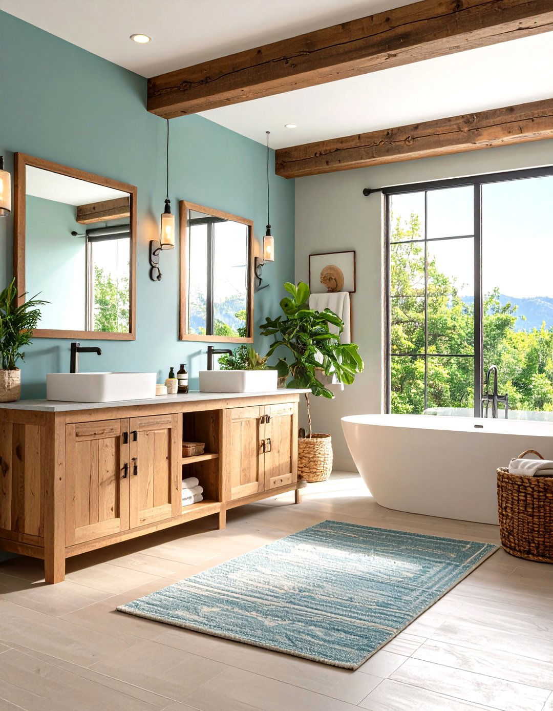 Sliding Barn Door Mirror Cabinets - 24 Farmhouse Bathroom Mirrors Ideas