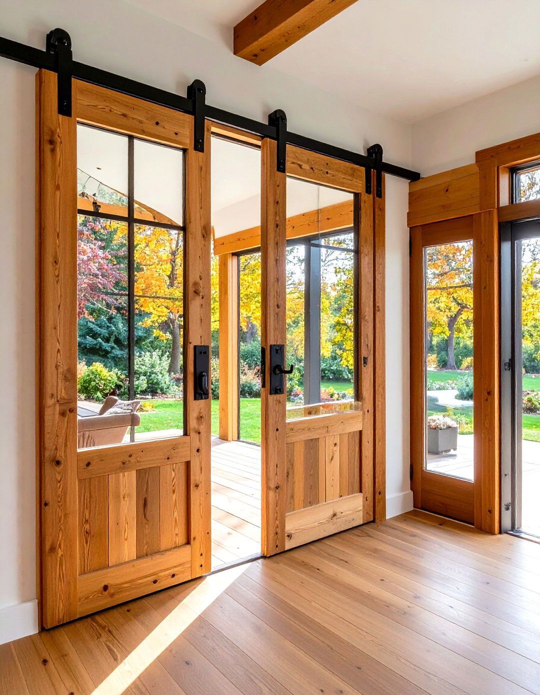 Sliding Barn Door Room Dividers - 24 Rustic Tiny House Ideas