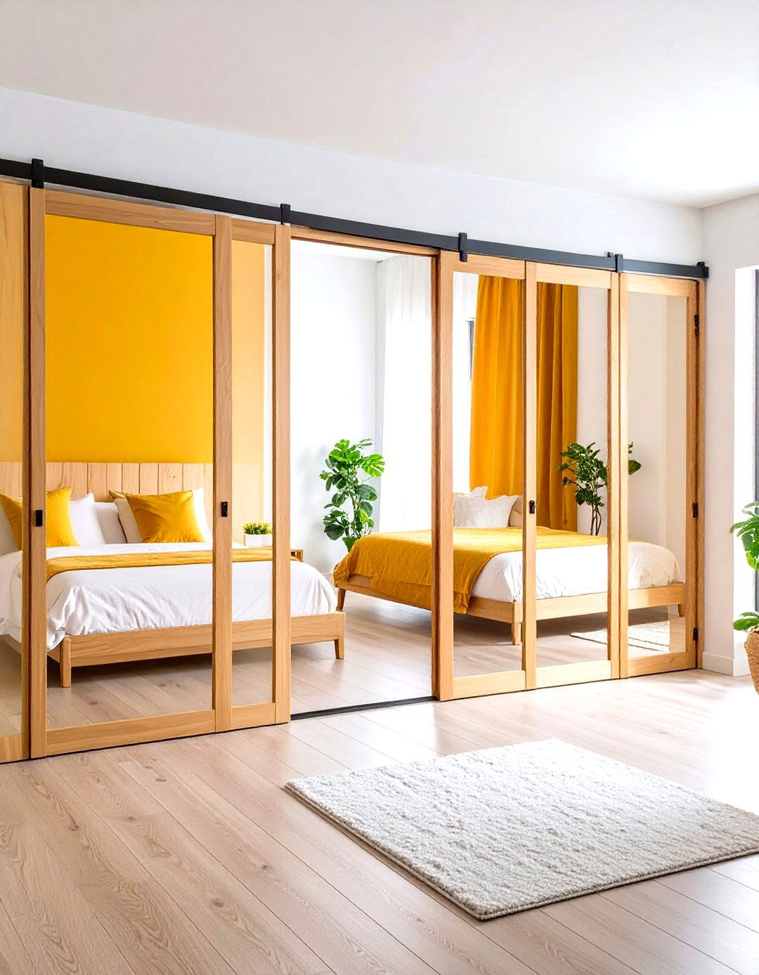 Sliding Door Room Dividers - 24 Shared Bedroom Ideas for Small Rooms