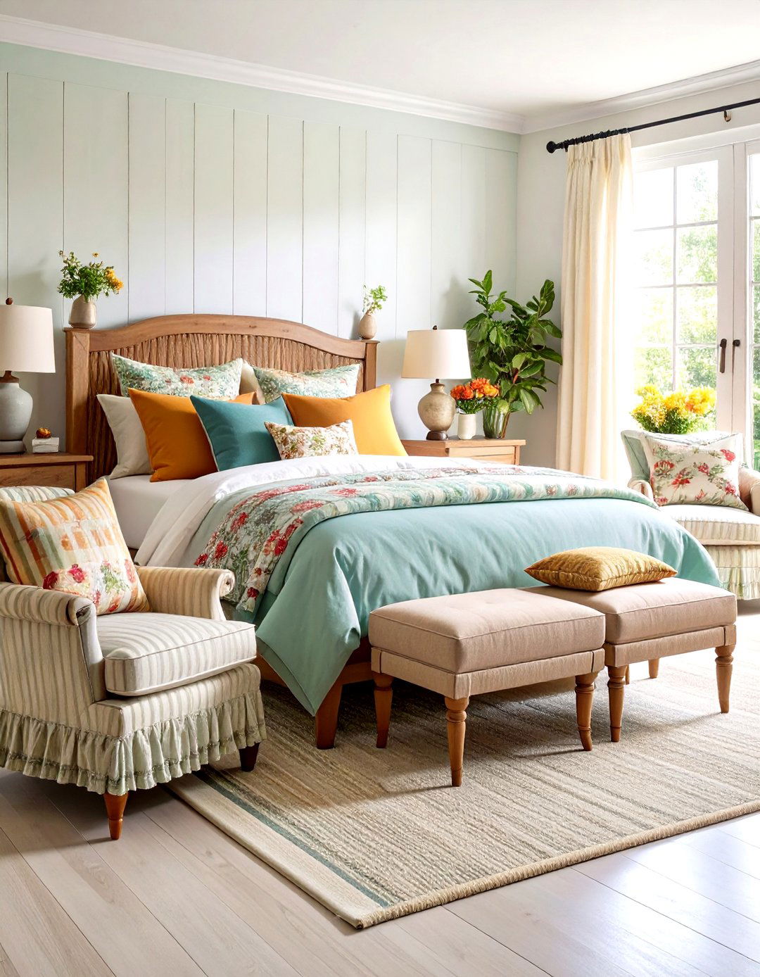Slipcover Comfort Style - 24 Grandmillennial Style Bedroom Ideas