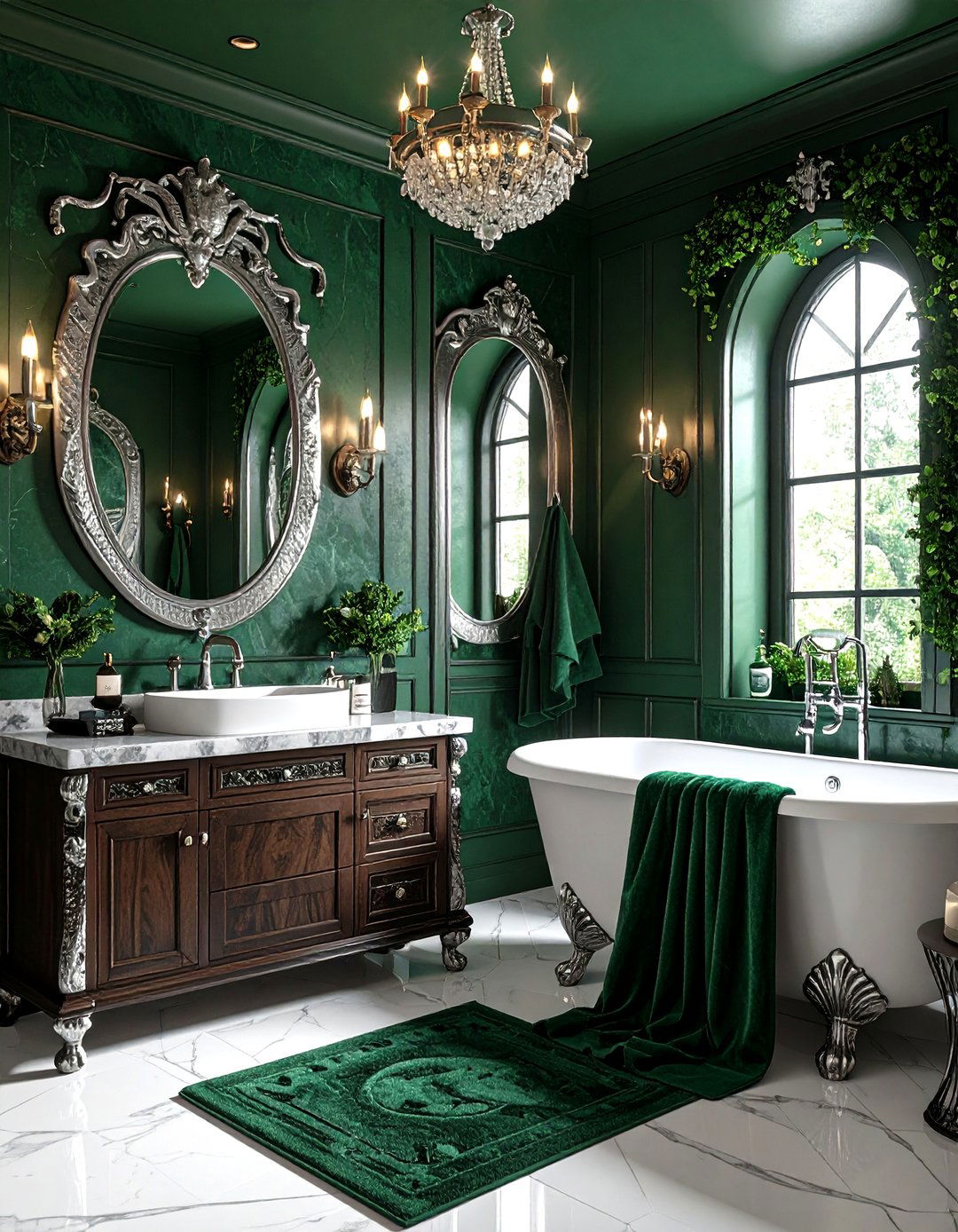 Slytherin Dungeon Sanctuary Bathroom - 24 Harry Potter Bathroom Ideas