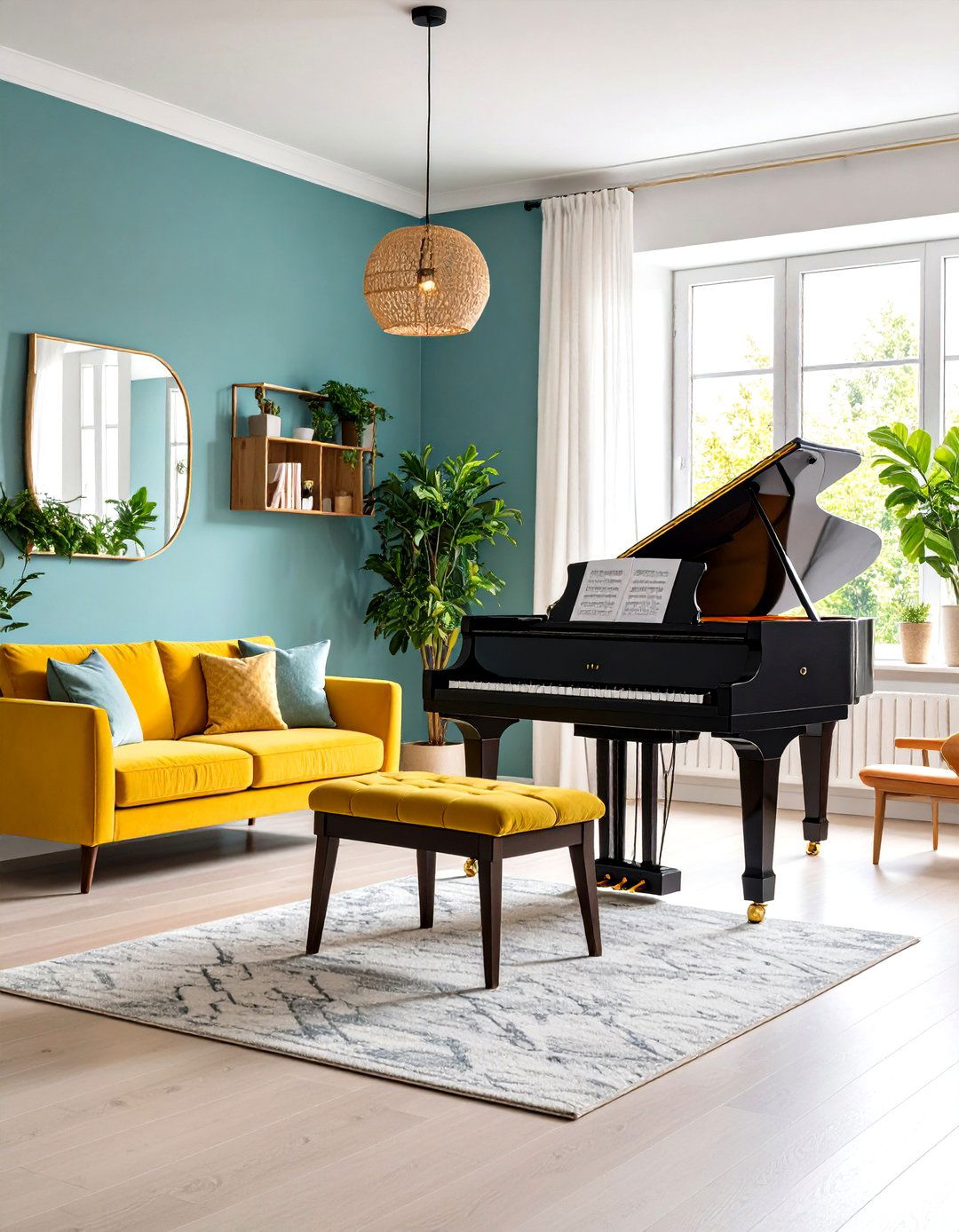 Small Apartment Studio Piano Corner - 24 Piano Room Ideas