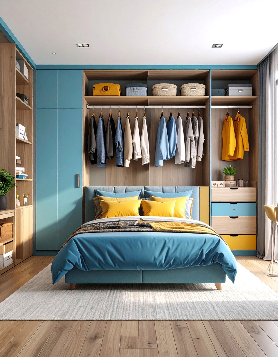 Small Bedroom Walk In Closet Behind Headboard - 24 Small Bedroom Ideas