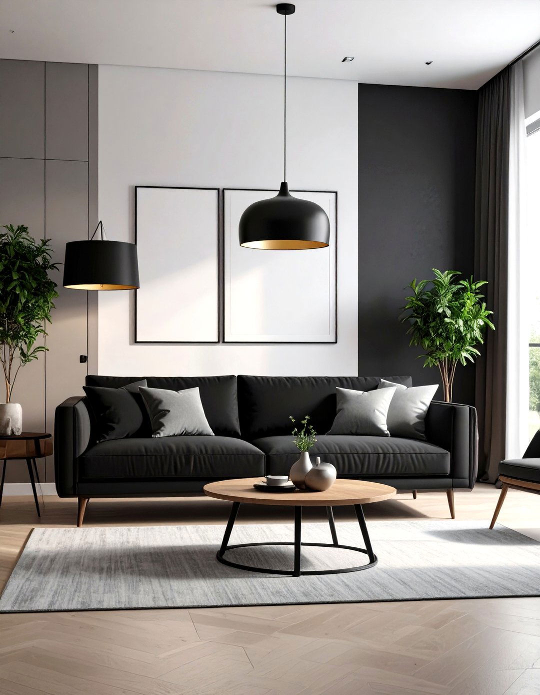 Small Living Room Black Couch Optimization - 24 Black Couch Living Room Ideas