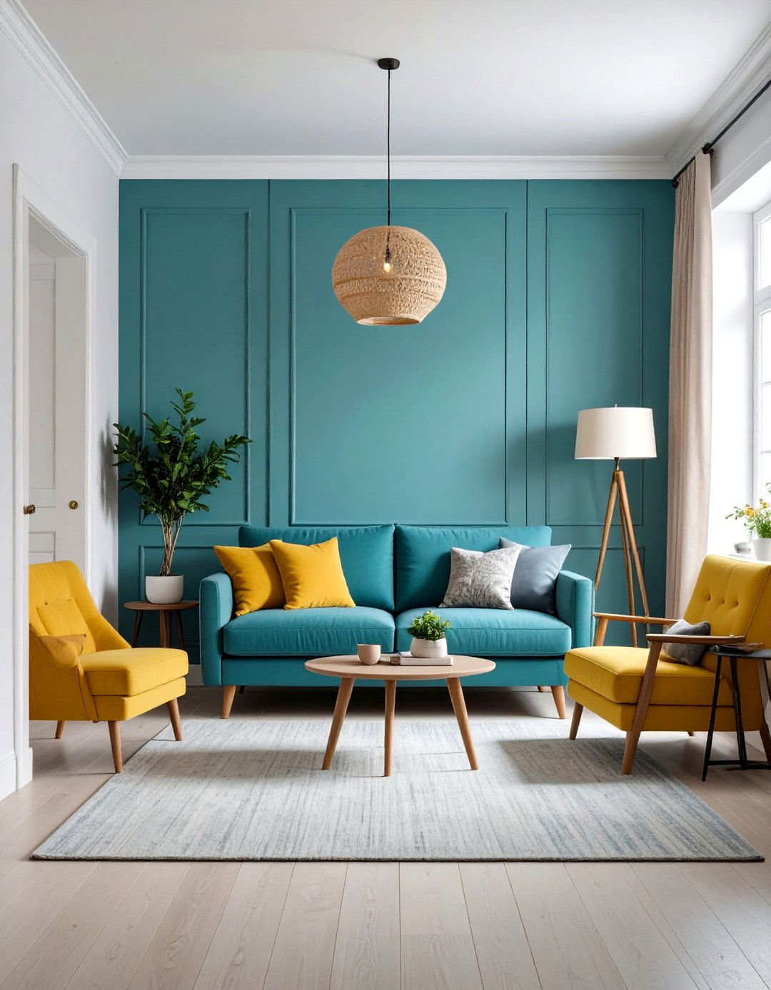 Small Living Room with Multiple Doorways - 24 Awkward Living Room Layout Ideas