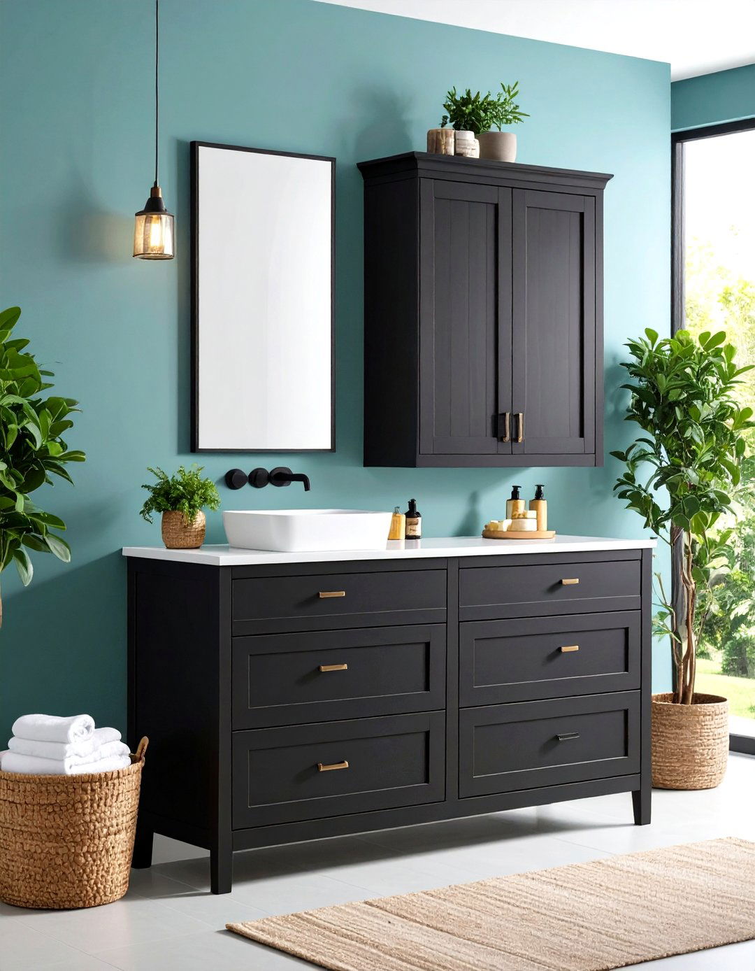 Small Space Black Vanity Solutions - 24 Black Vanity Bathroom Ideas