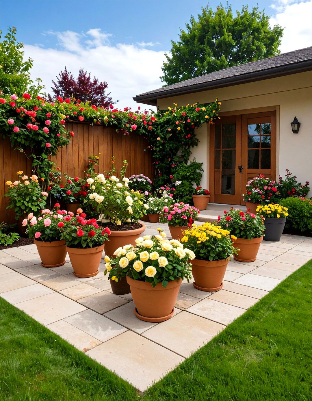 Small Space Container Rose Garden - 24 Rose Garden Ideas