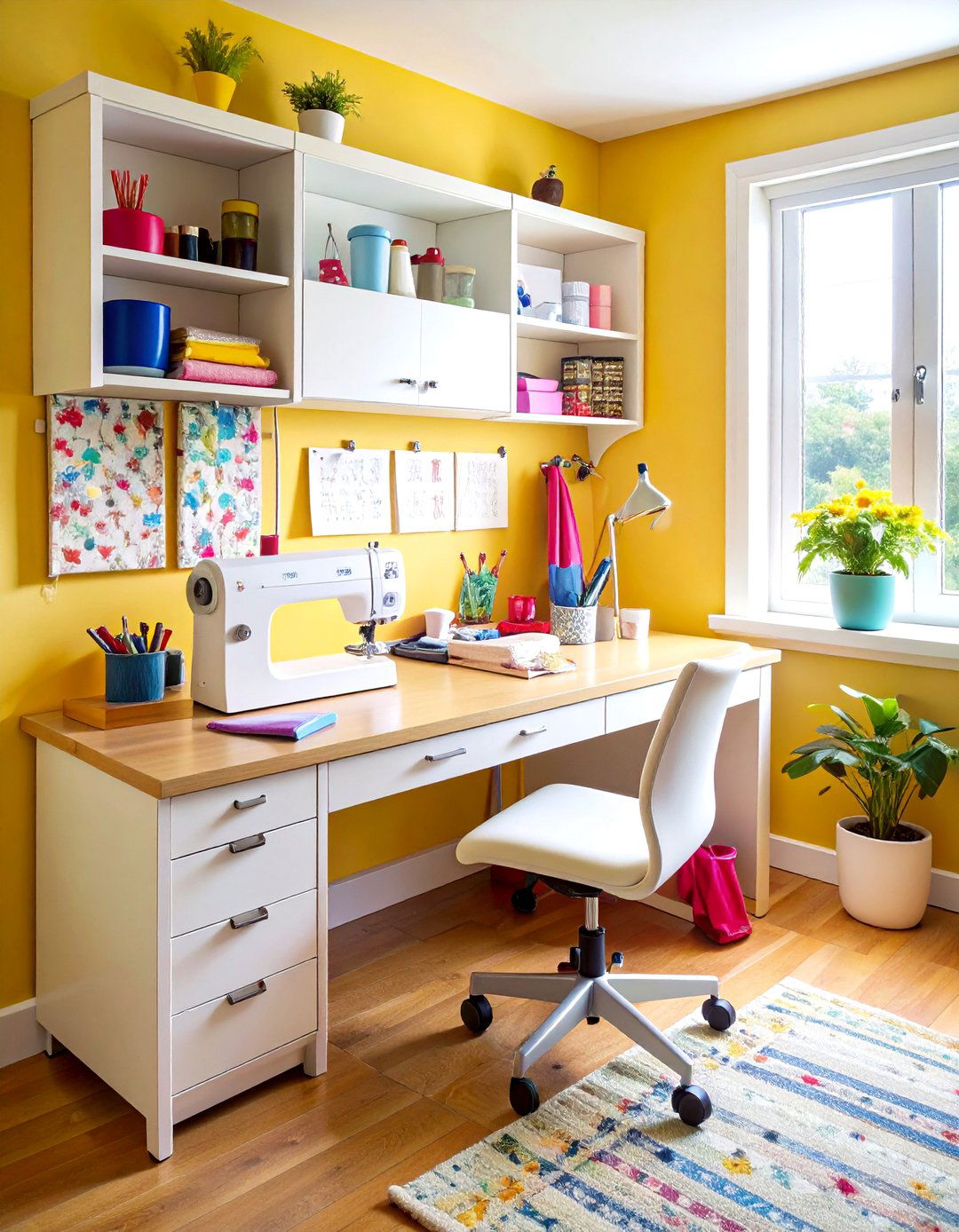 Small Space Corner Workstations - 24 Sewing Room Ideas