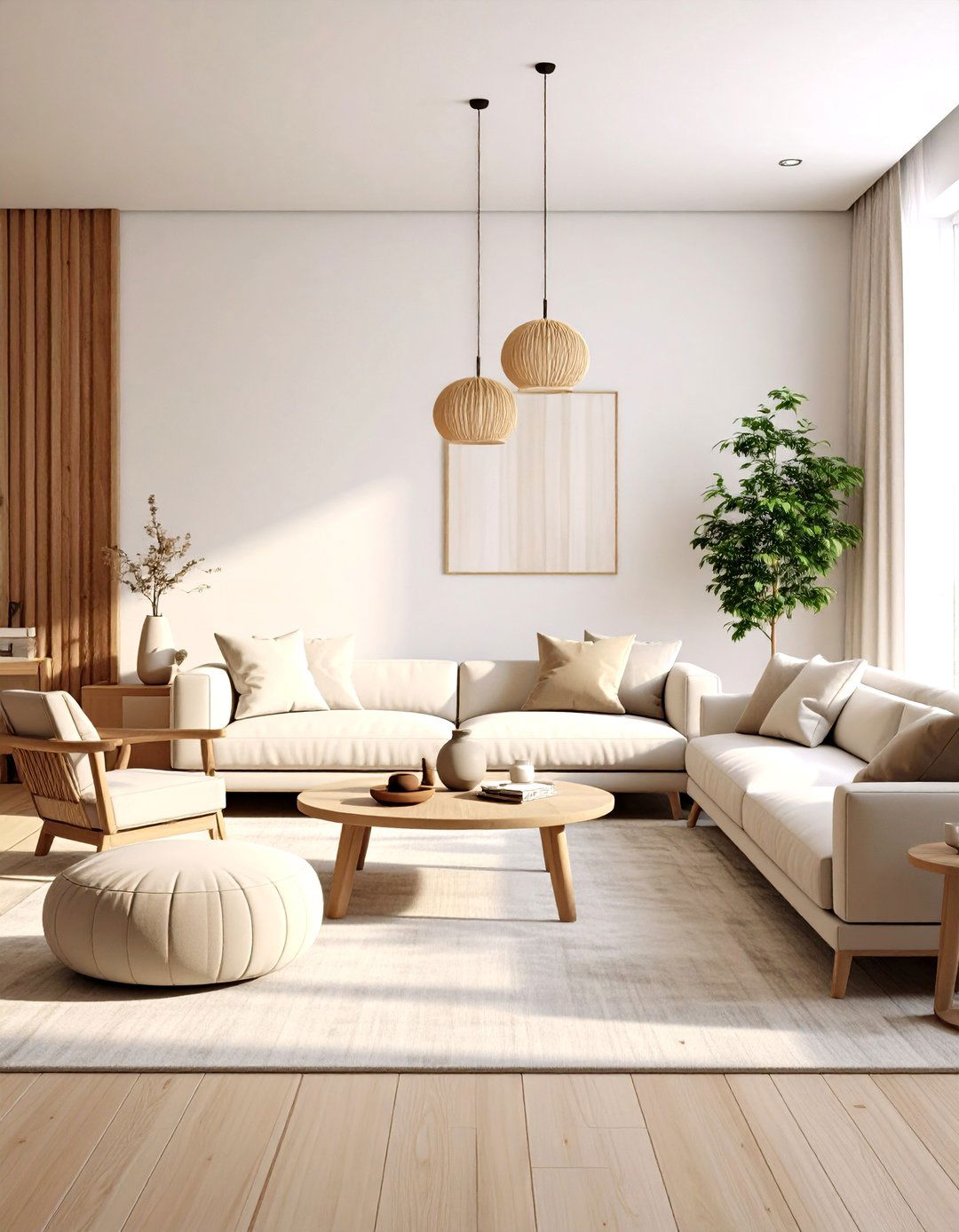 Small Space Neutral Living Room with Space Saving Solutions - 24 Neutral Living Room Ideas