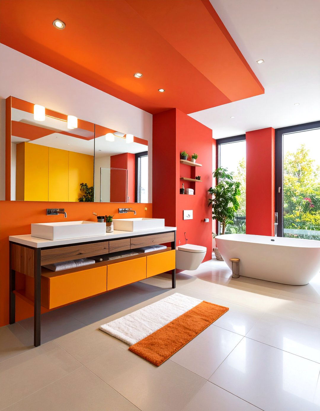 Small Space Office Bathroom with Clever Storage Solutions - 24 Office Bathroom Ideas