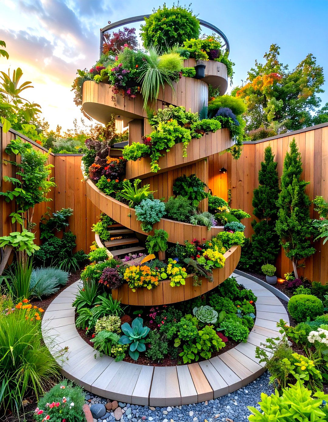 Small Space Spiral Solutions - 24 Spiral Garden Design Ideas