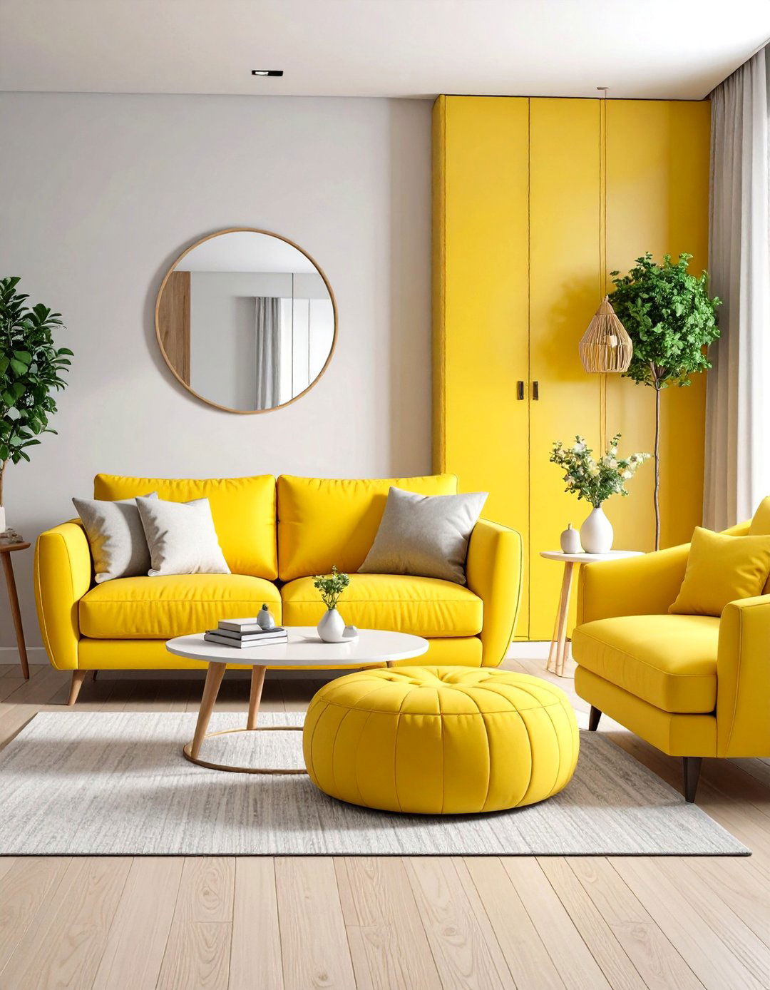 Small Space Yellow Couch Design Solution - 24 Yellow Couch Living Room Ideas