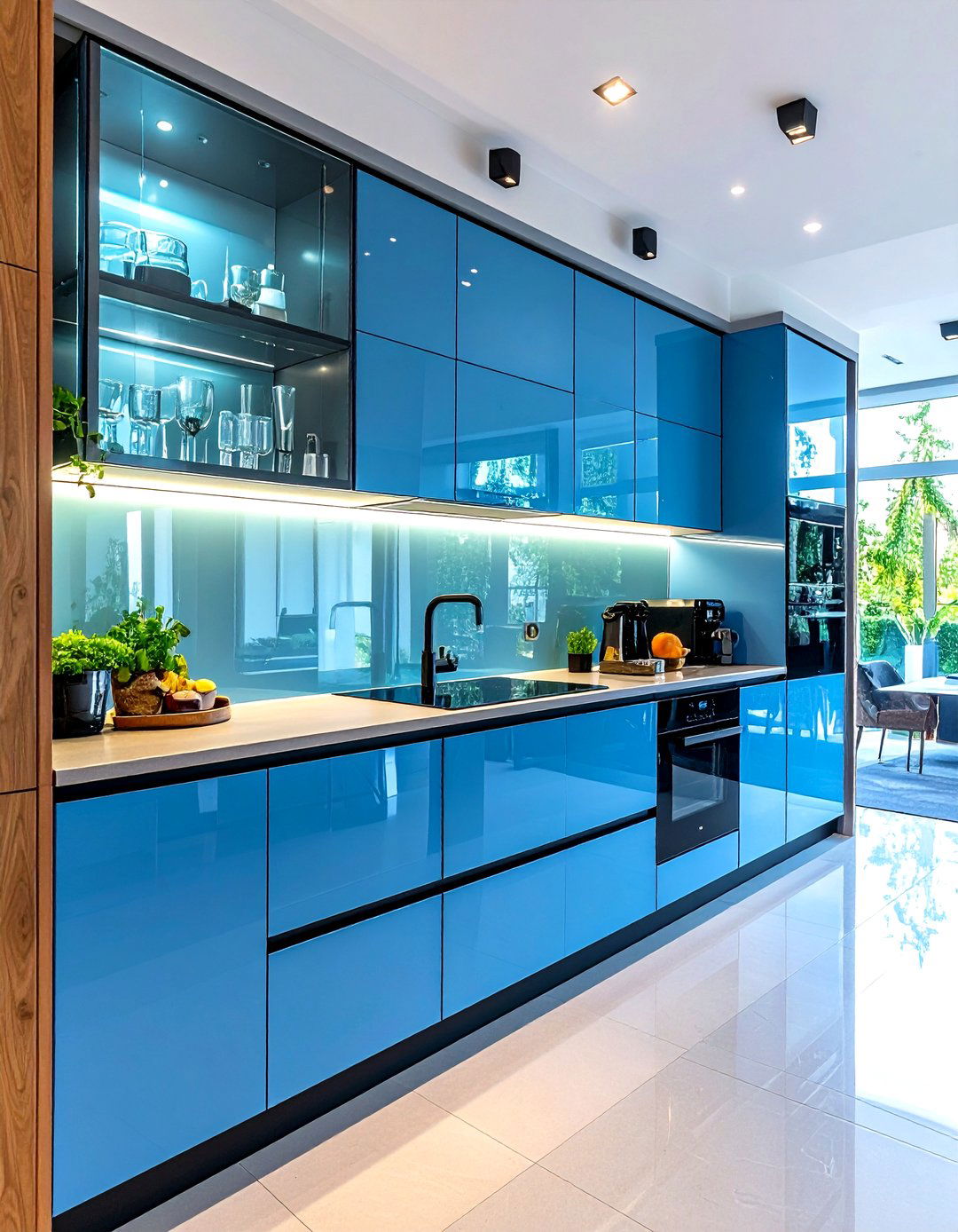 Smart Glass Technology - 24 Modern Style Glass Kitchen Cabinets