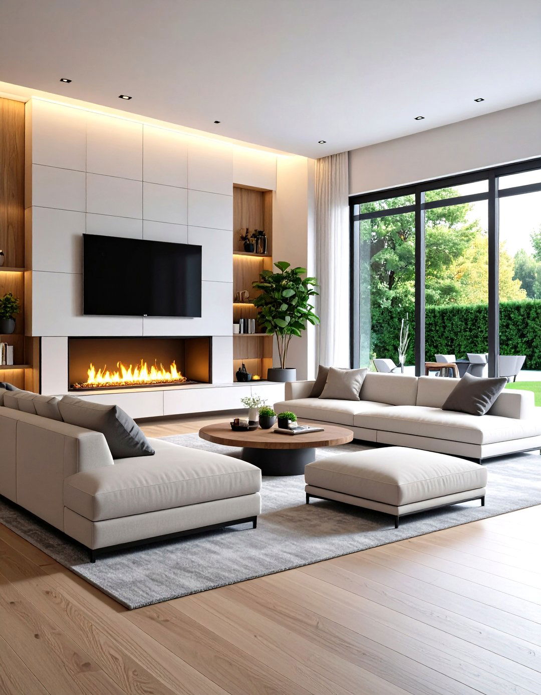 Smart Home Integration Design - 24 Small Living Room Fireplace Ideas