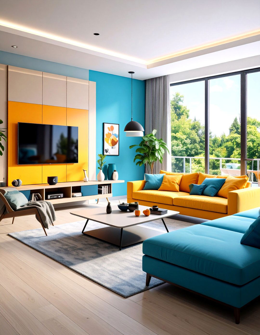 Smart Home Living Room with Integrated Technology - 24 Modern Living Room Ideas