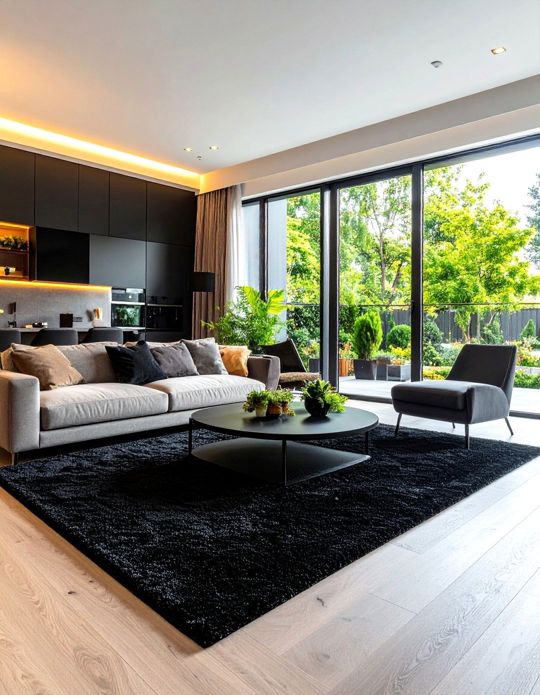 Smart Home Technology Integration - 24 Black Carpet Living Room Ideas