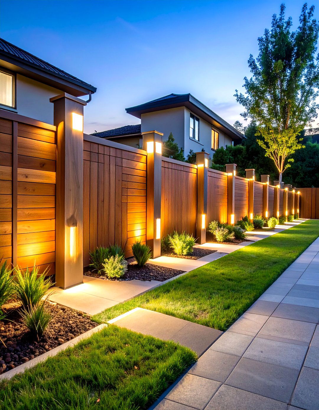 Smart Lighting Fence Integration - 24 Decorative Fence Ideas