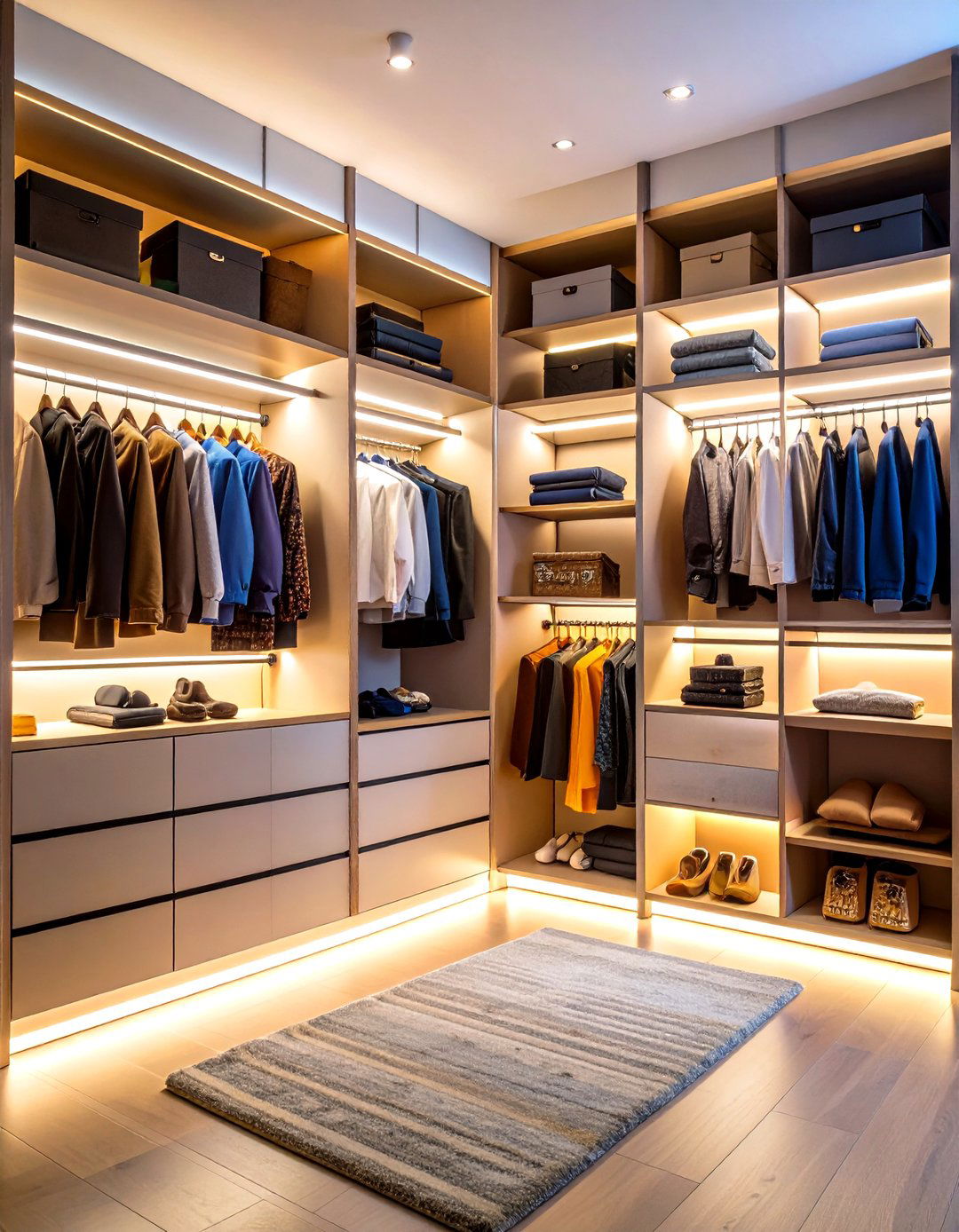 Smart Lighting Integration - 24 Entryway Closet Ideas