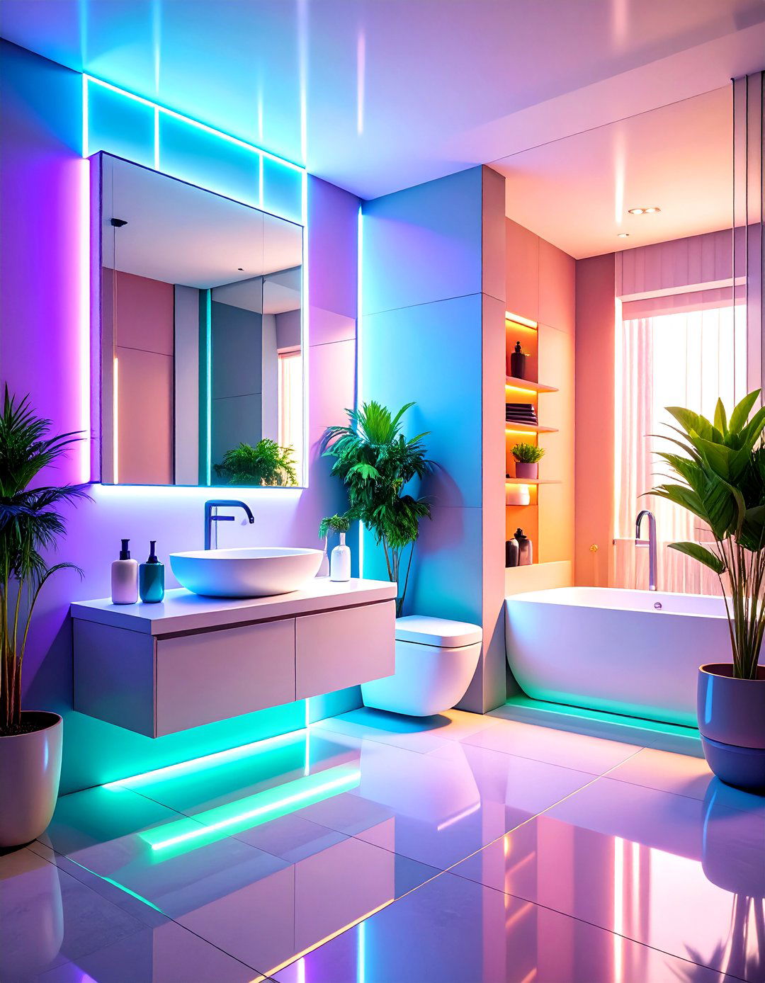 Smart Mirror Technology Hub - 24 Elegant Bathroom Decor Ideas