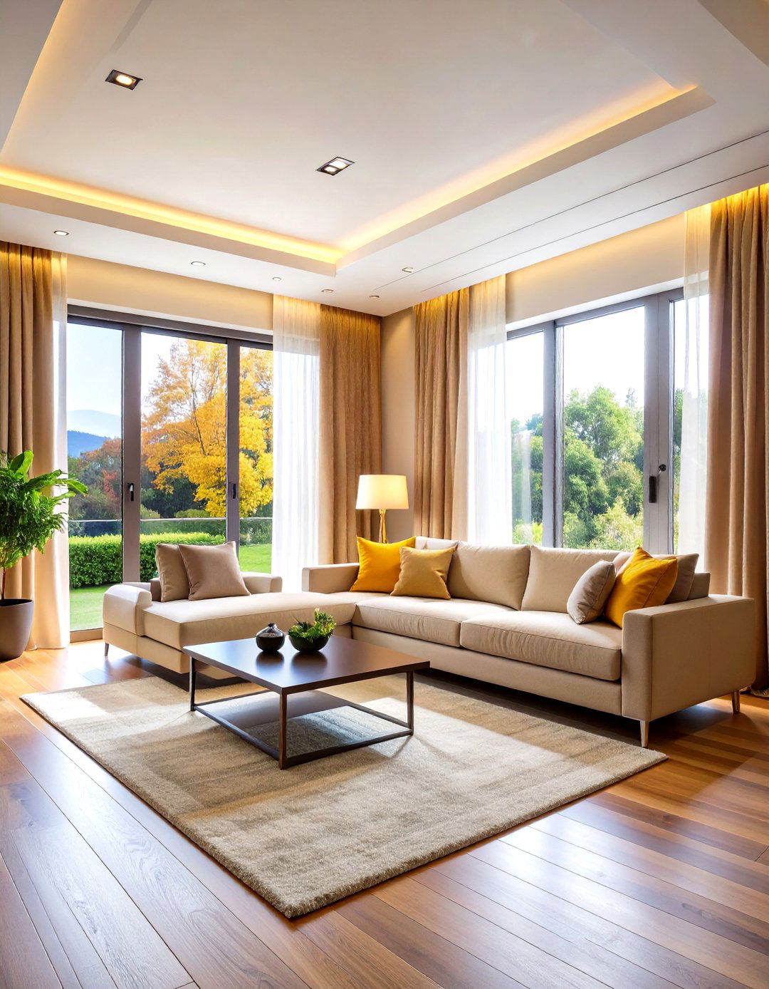 Smart Motorized Curtain Systems - 24 Living Room Curtain Ideas