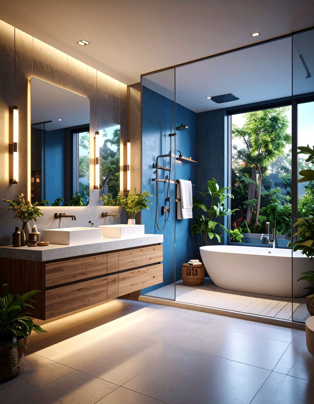 Smart Technology Barndominium Bathroom with Modern Features - 24 Barndominium Bathroom Ideas