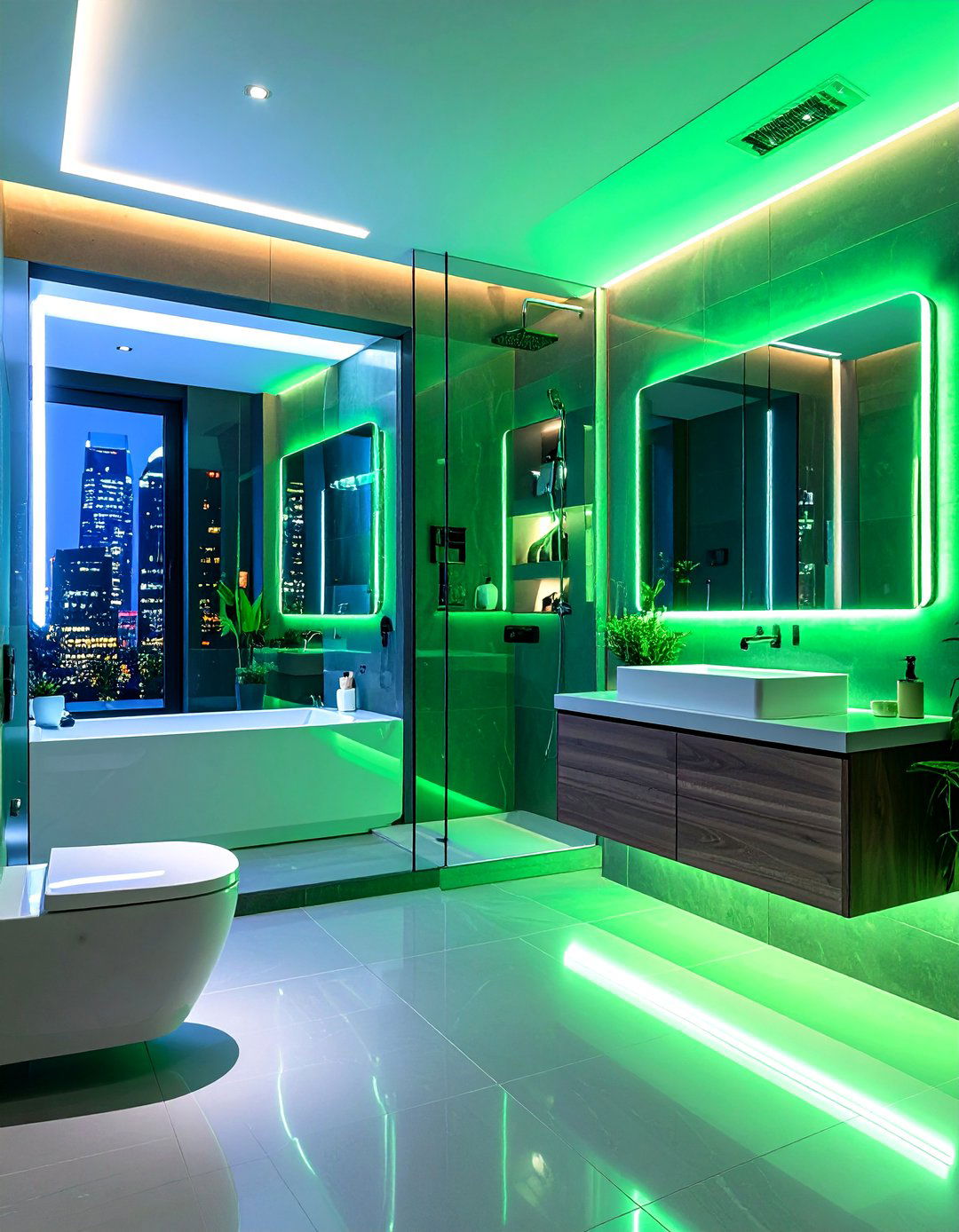 Smart Technology Bathroom with Digital Features - 24 Modern Bathroom Decor Ideas