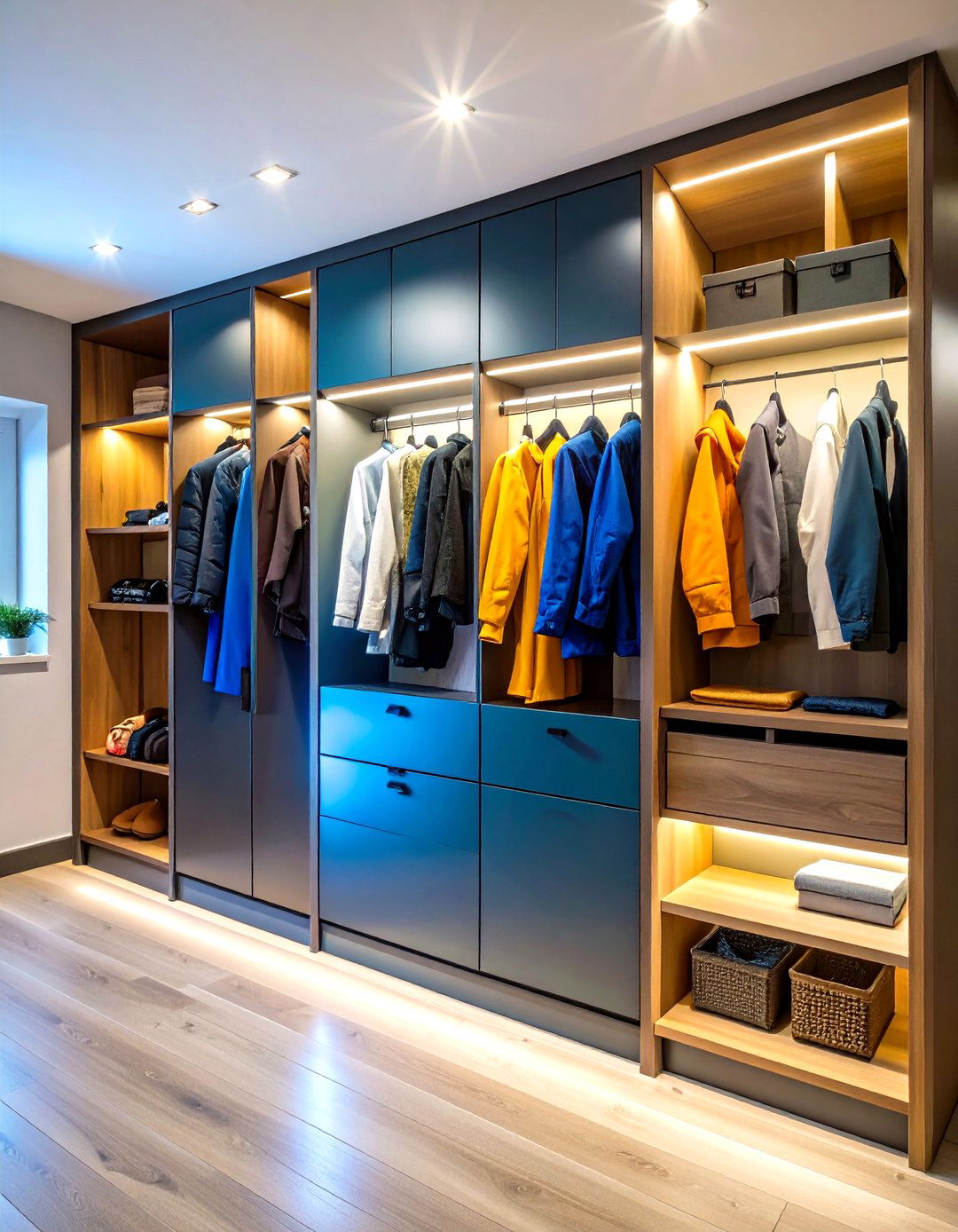 Smart Technology Coat Closet with Automated Features - 24 Coat Closet Ideas