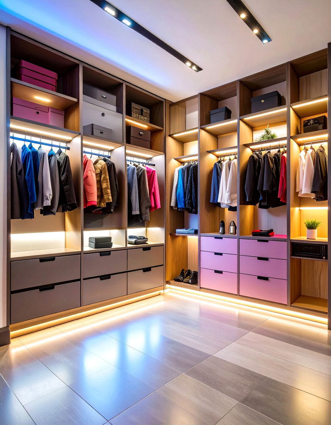 Smart Technology Entry Closet with Automated Features - 24 Entry Closet Ideas