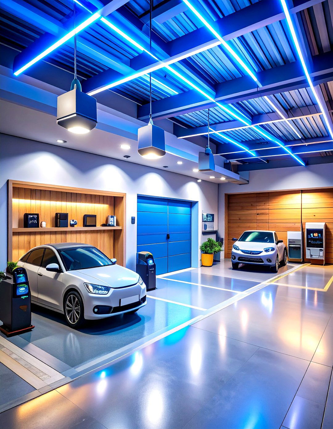 Smart Technology Garage Hub - 24 Garage Decor Ideas