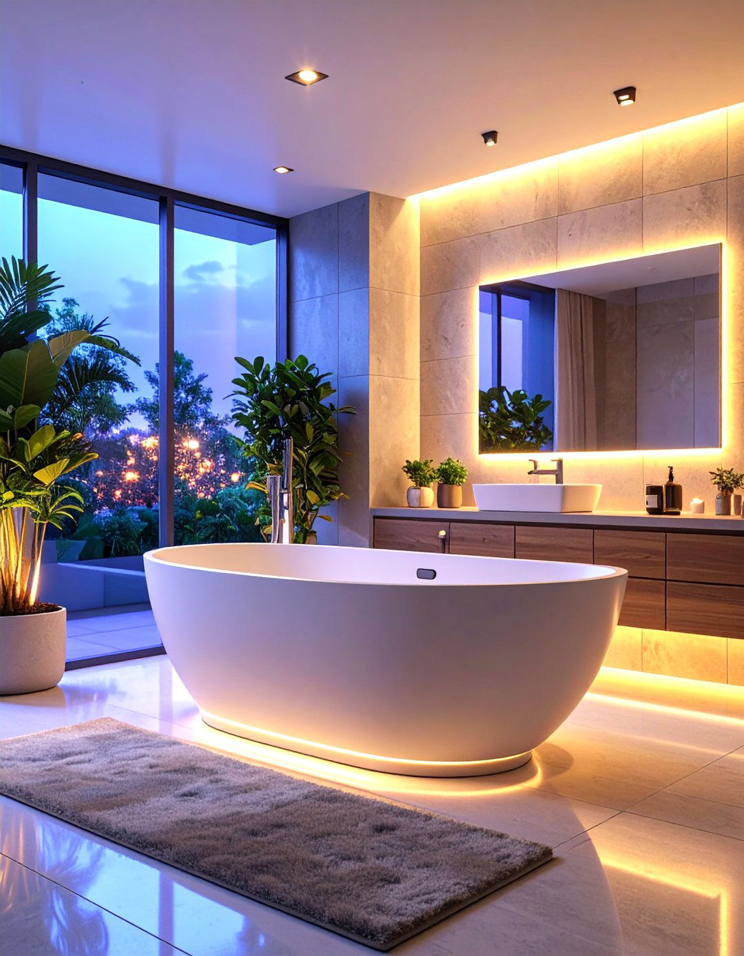 Smart Technology Integrated Bathtub - 24 Bathtub Ideas