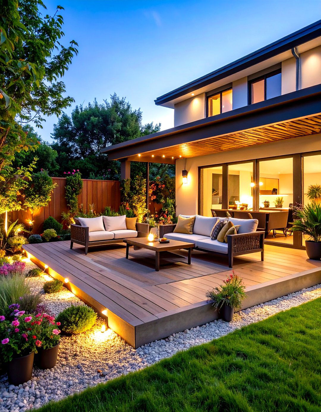 Smart Technology Integrated Patio - 24 townhouse patio ideas