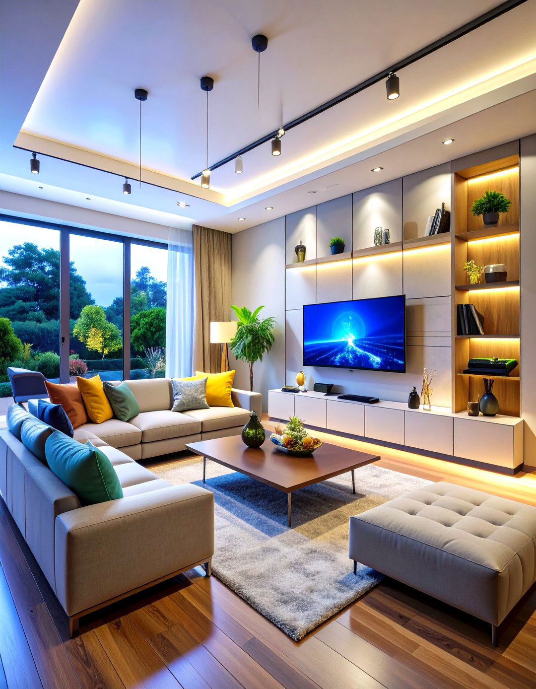 Smart Technology Integration Media Wall - 24 Media Wall Ideas