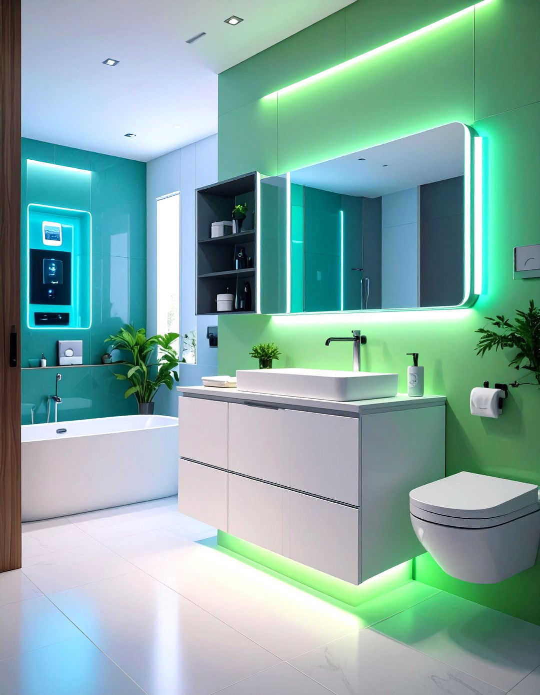Smart Technology Integration Storage Systems - 24 Bathroom Cabinet Organization Ideas
