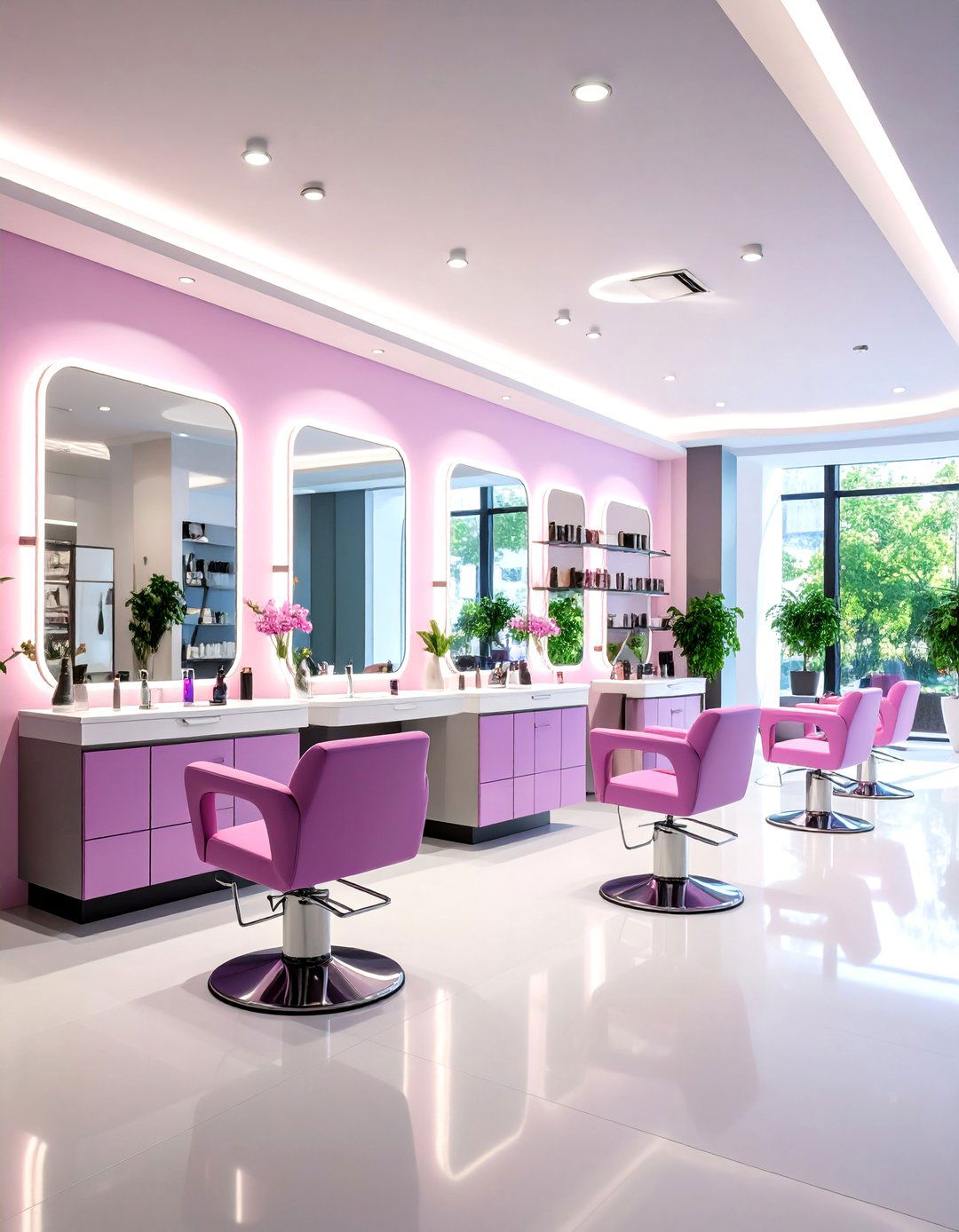 Smart Technology Integration Zones - 24 Salon Interior Design Ideas