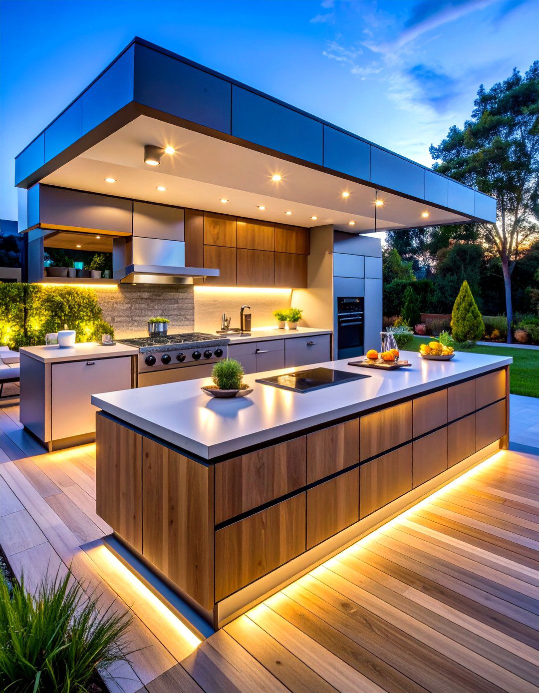 Smart Technology Island - 24 Outdoor Kitchen Island Ideas