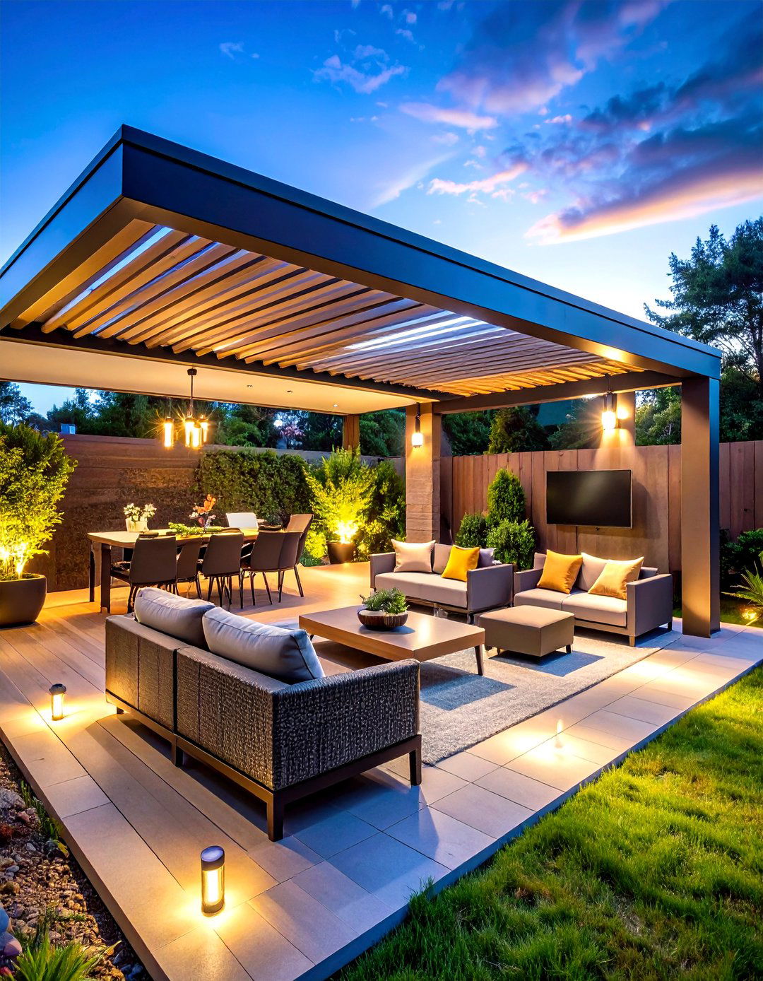 Smart Technology Outdoor Entertainment Hub - 24 Outdoor Decor Ideas