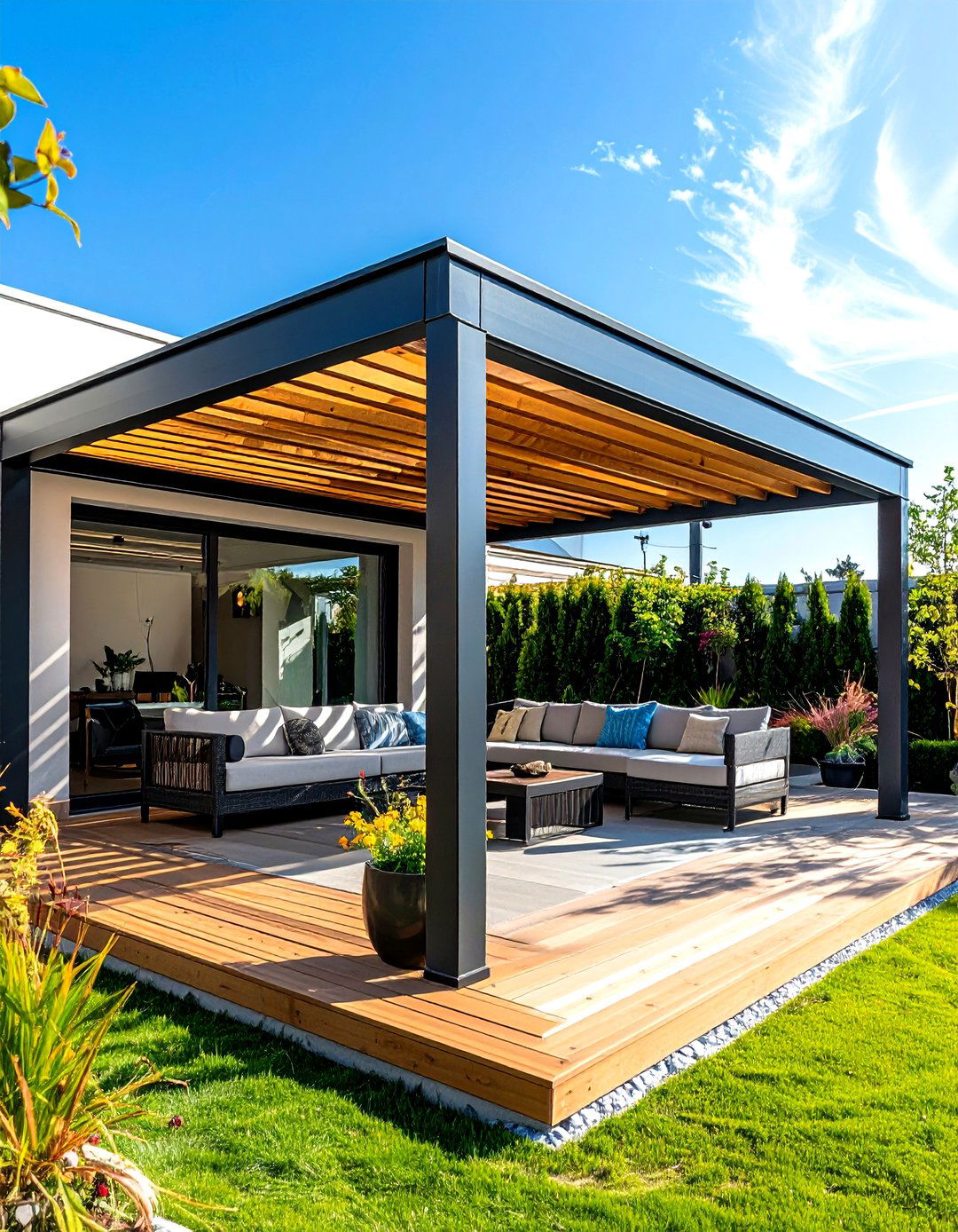 Smart Technology Pergola Integration - 24 Patio With a Pergola Ideas