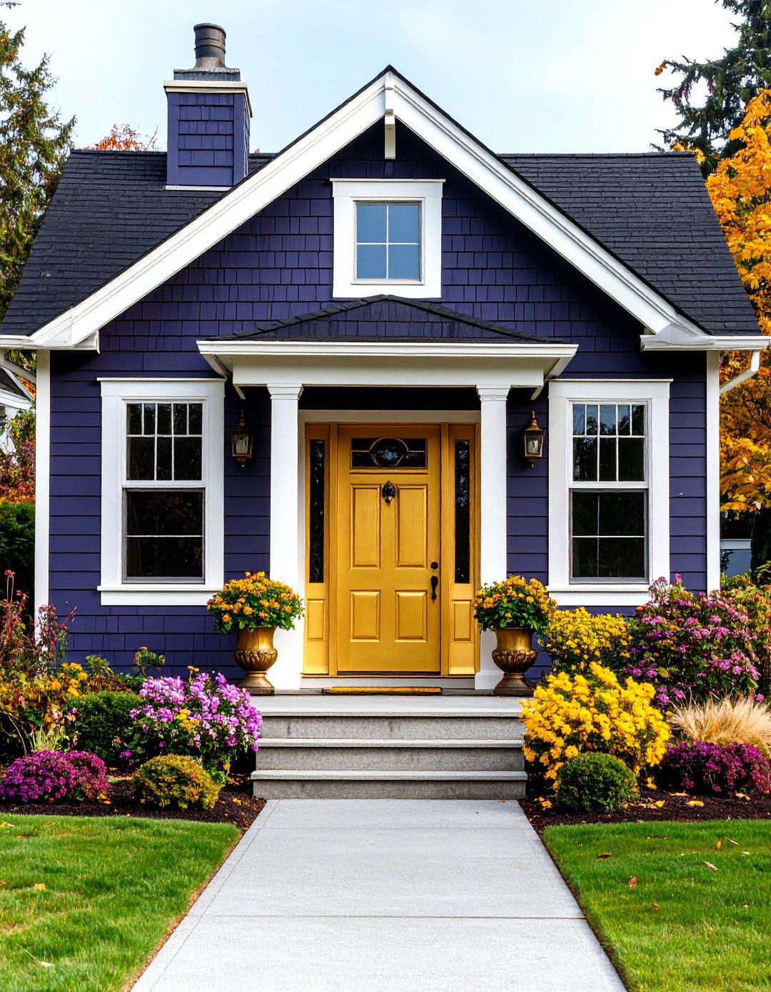 Smoky Purple Elegance - 24 Exterior Color Palettes for Small Homes