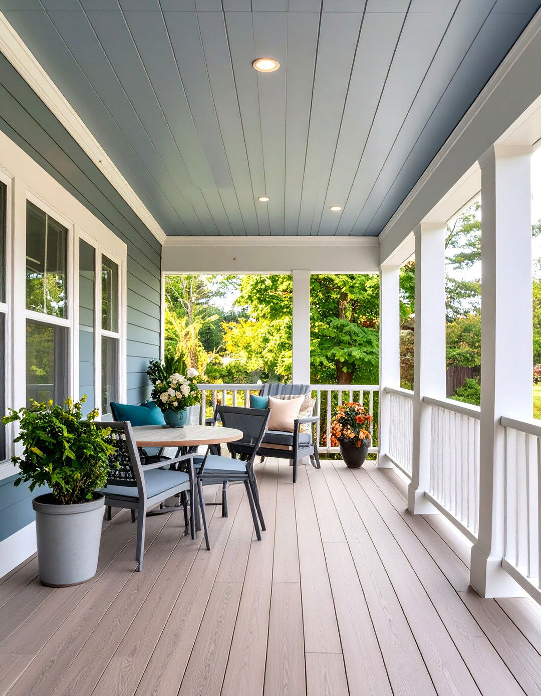 Smooth Matte Vinyl Ceiling for Modern Minimalist Design - 24 Vinyl Porch Ceiling Ideas