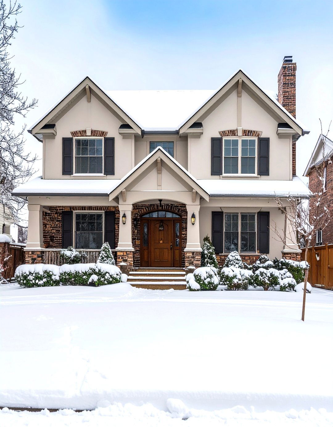 Snowbound Clean Sophistication - 24 Off-white Paint Colors for Home Exteriors