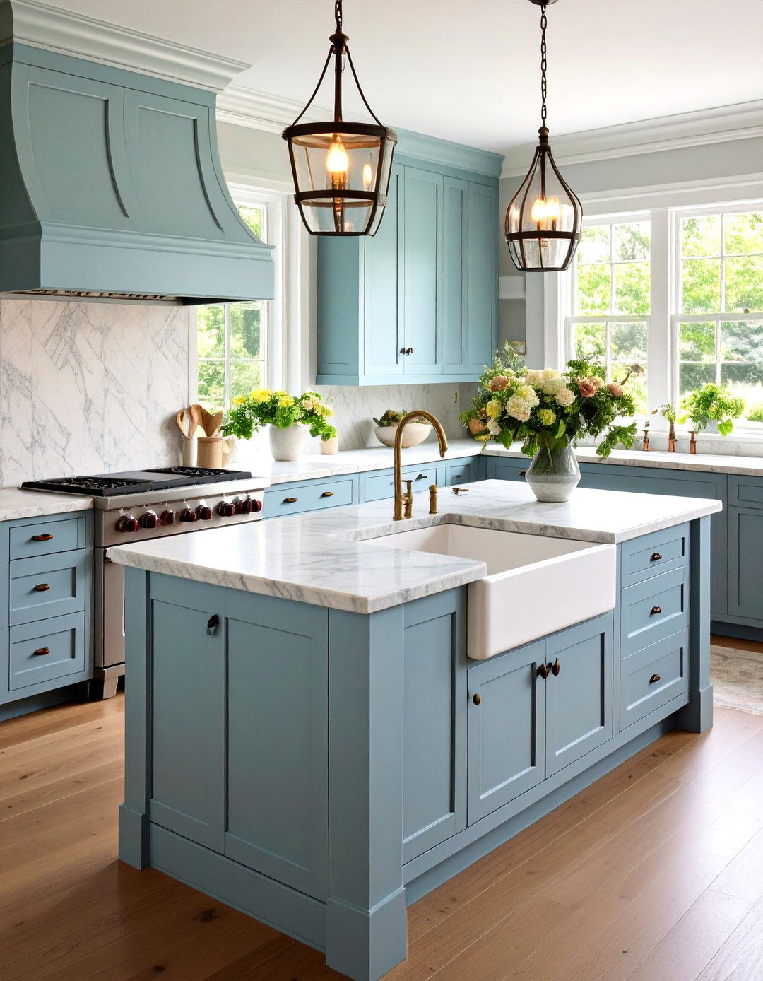 Soapstone Counter with Integrated Sink - 24 Victorian Kitchen Ideas