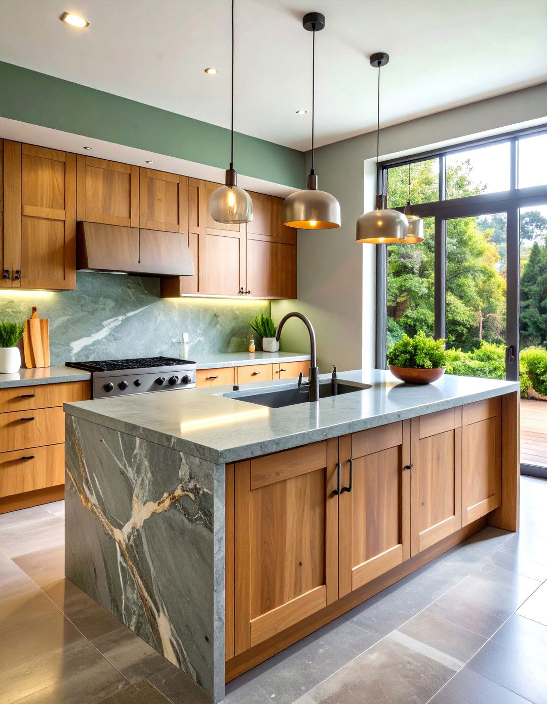 Soapstone Surface Sanctuary - 24 Organic Kitchen Design Ideas