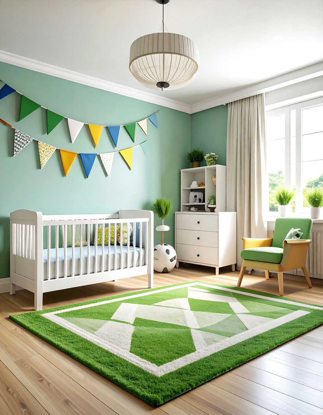 Soccer Field Nursery Theme - 24 Sports Nursery Ideas