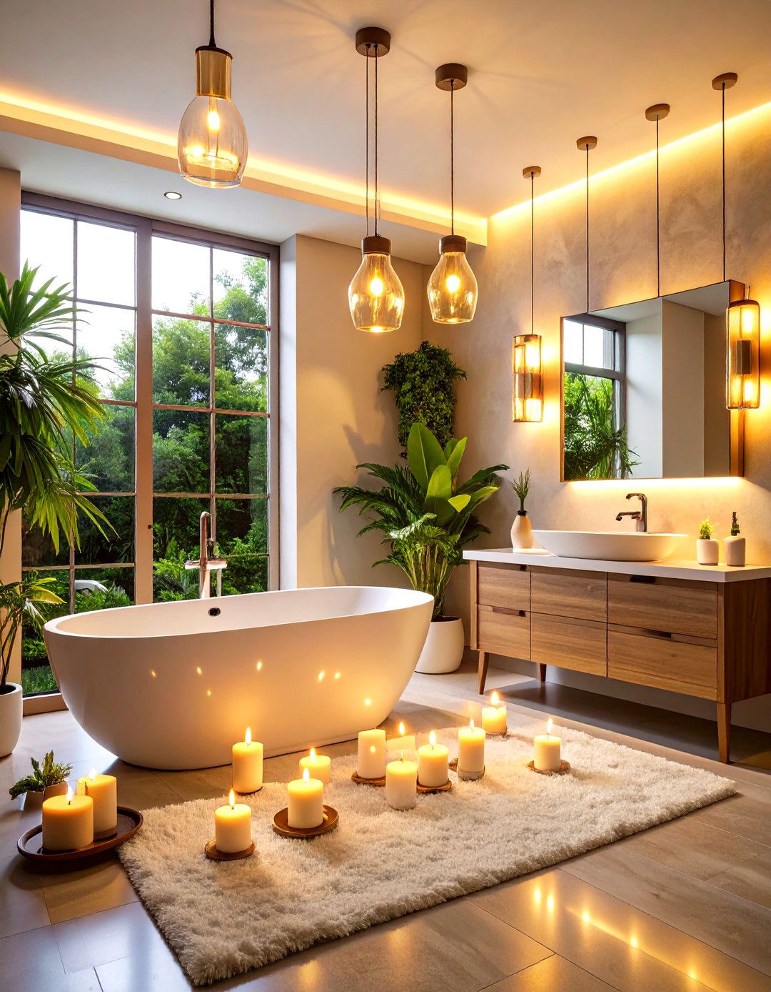 Soft Ambient Lighting Design - 24 Cozy Bathroom Ideas