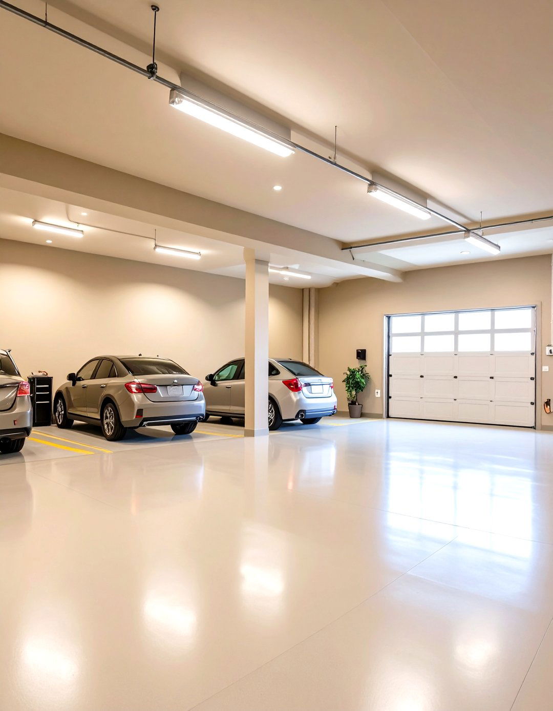 Soft Beige Neutral Theme - 24 Garage Wall Paint Ideas