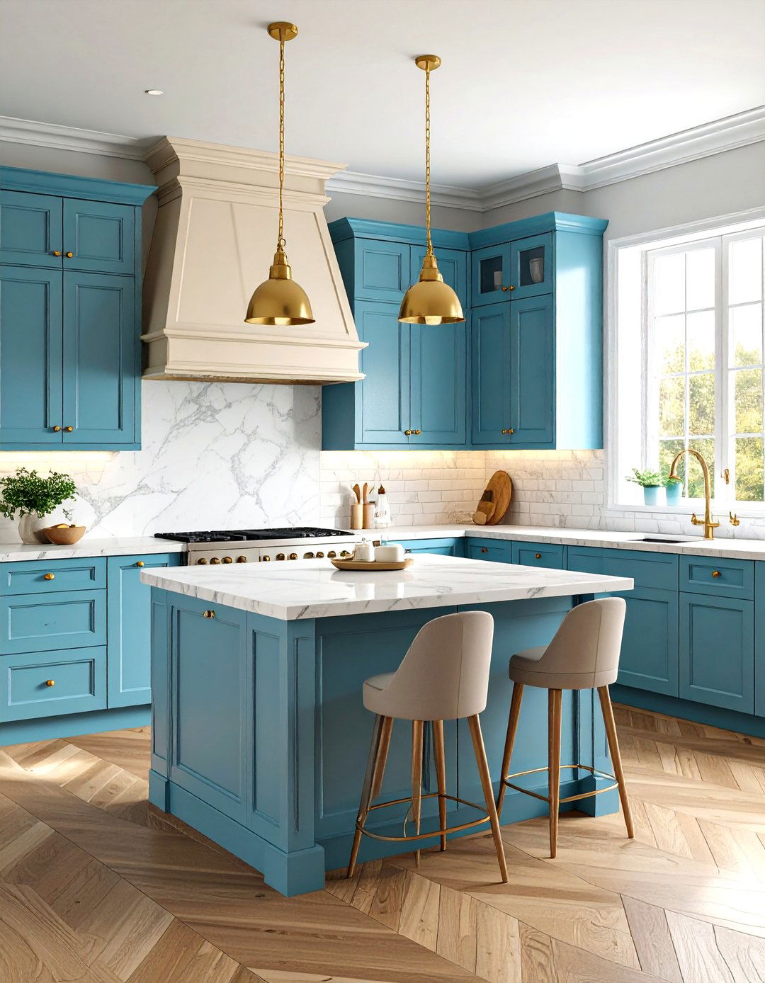 Soft Blue French Provincial Kitchen - 24 French Country Kitchen Ideas