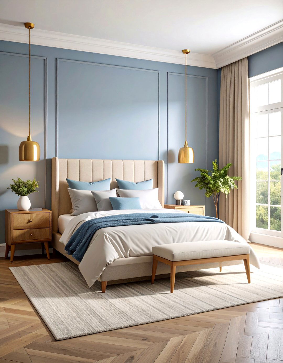 Soft Blue Gray Bedroom Sanctuaries - 24 Calming Paint Colors