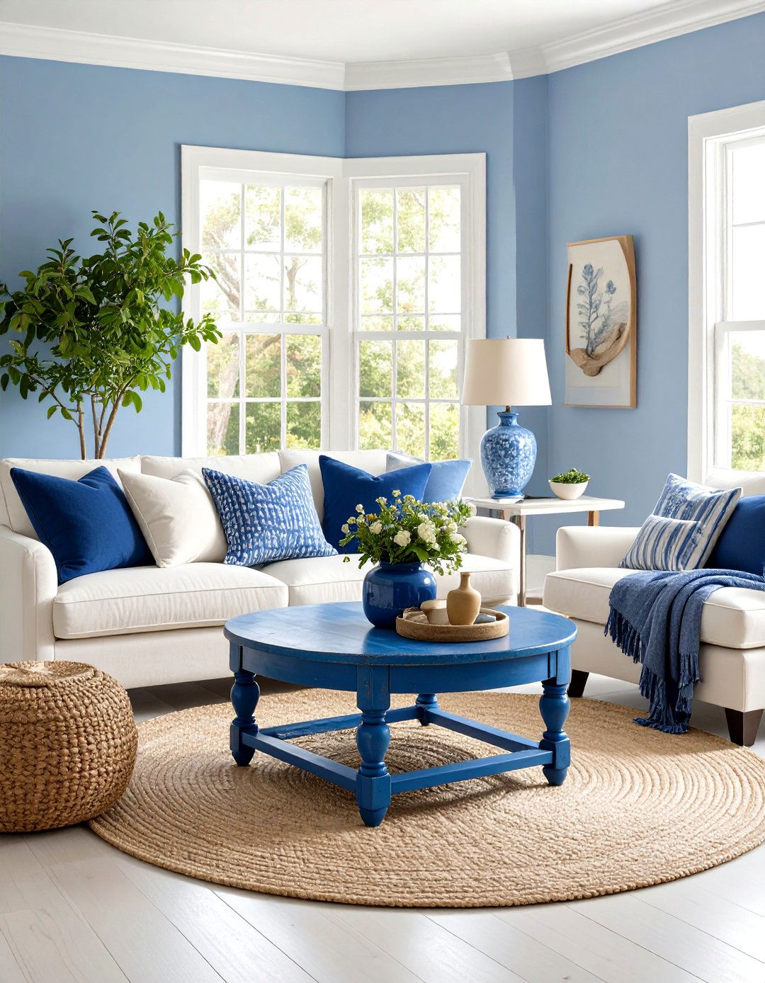 Soft Blue Serenity Living Room - 24 Shabby-chic Style Living Room Ideas